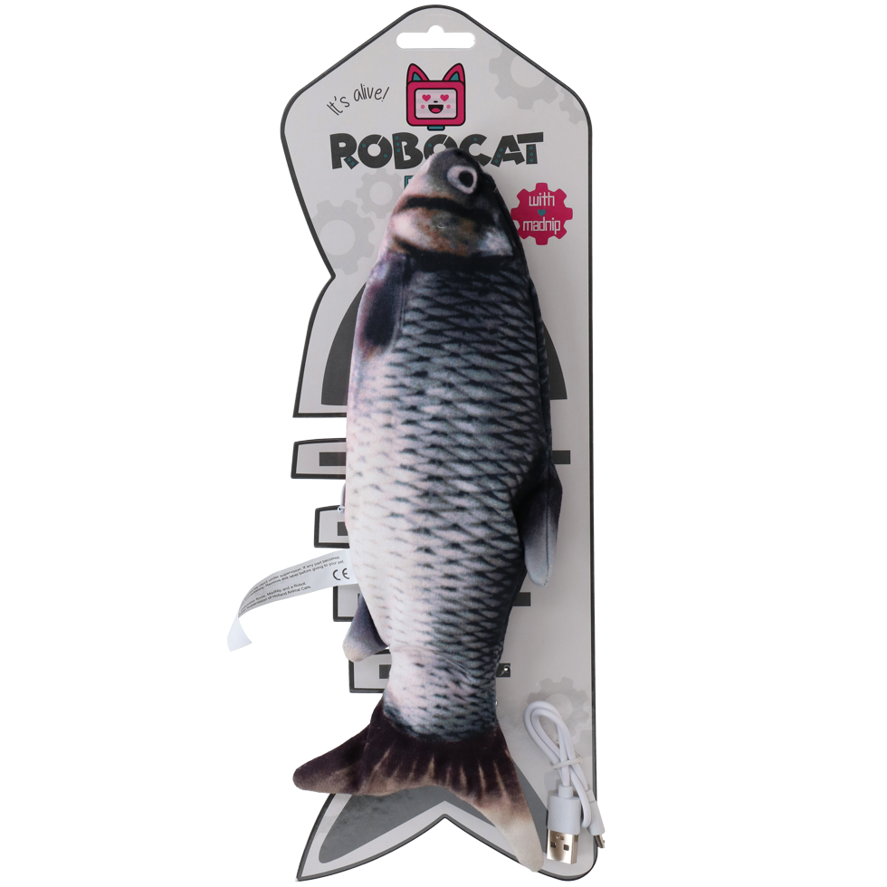 Robocat bewegende karper op sensor + geluid + Madnip