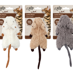 AFP Lambswool-Jumbo Crinkle Catnip Rodent
