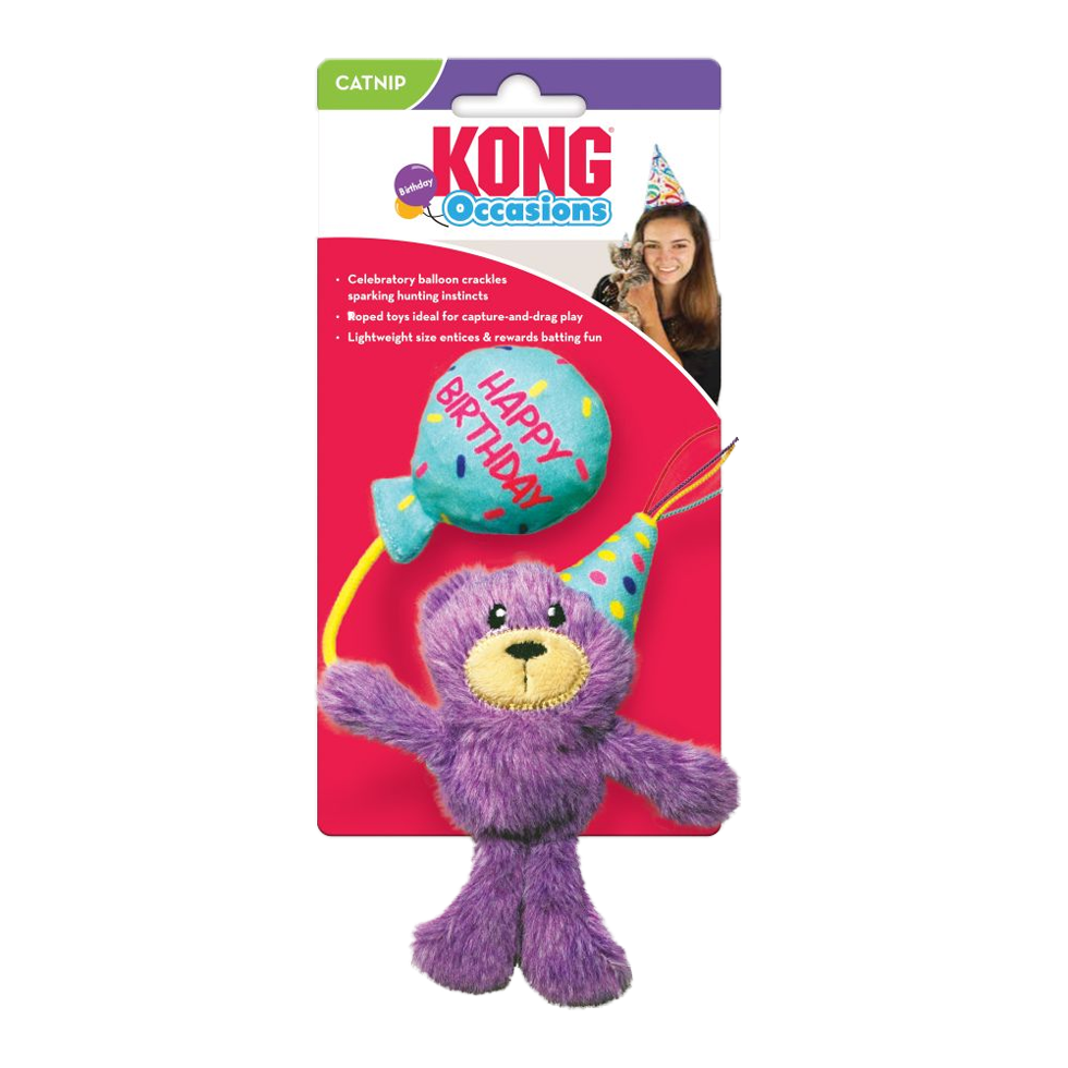 KONG Cat speelgoed happy birthday teddy bear