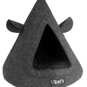 Let's sleep Pet Cave TeePee Antraciet