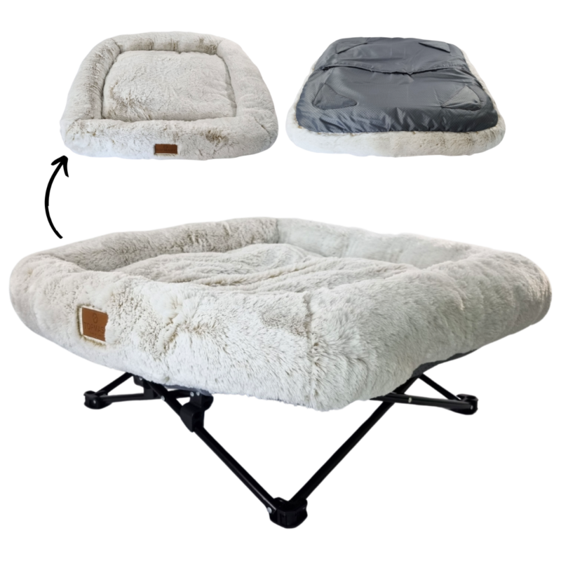 Topmast Kattenstretcher Fluffy - Snowy White - 76 x 76 x 13 cm - Afbeelding 3