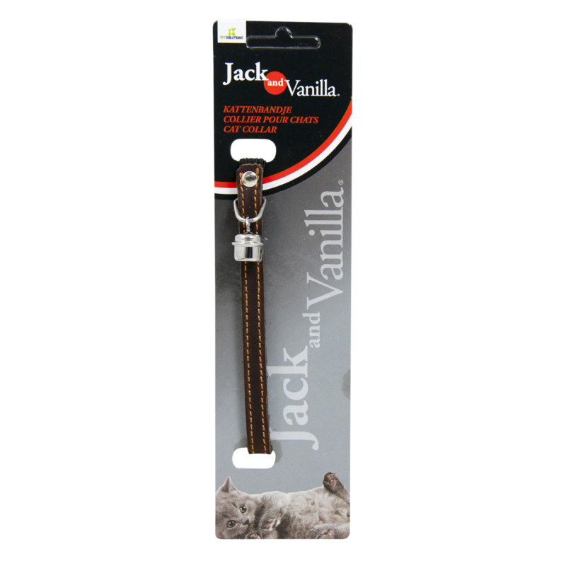 JV VETLEDER Kattenhalsband Bruin-10mmx30cm