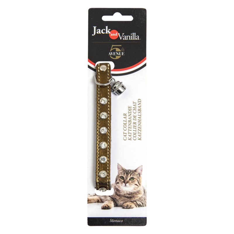 JV MONACO Kattenhalsband Brons-14mmx30cm