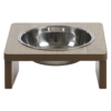 JV MOLLY Voerbak met houten Standaard Bruin-380ml