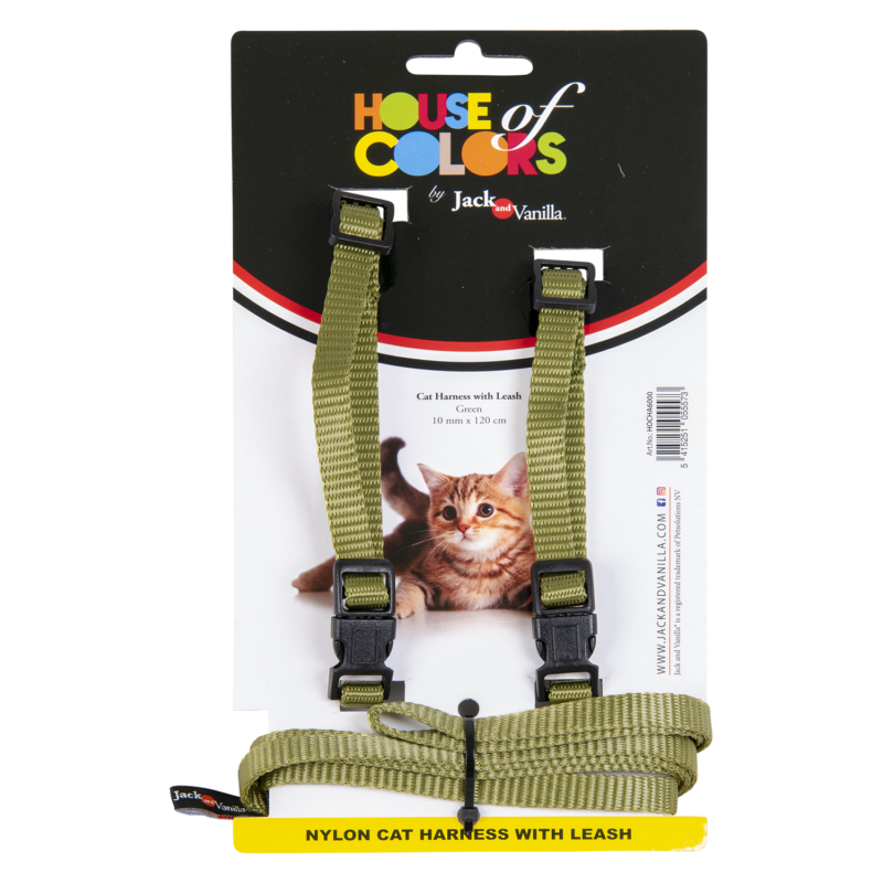 JV COMFORT TUBE NYLON Kattentuigje Looplijn Groen-10mmx120cm