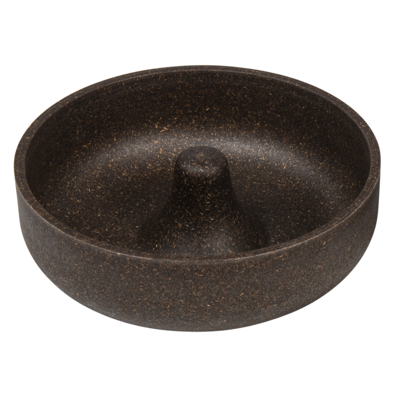JV BON APPETIT Bamboe Kom Slow Feed Easy Bruin-890ml Ø17cm