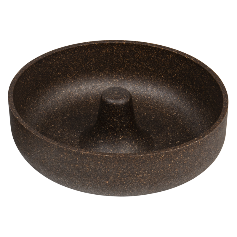 JV BON APPETIT Bamboe Kom Slow Feed Easy Bruin-1600ml Ø21cm