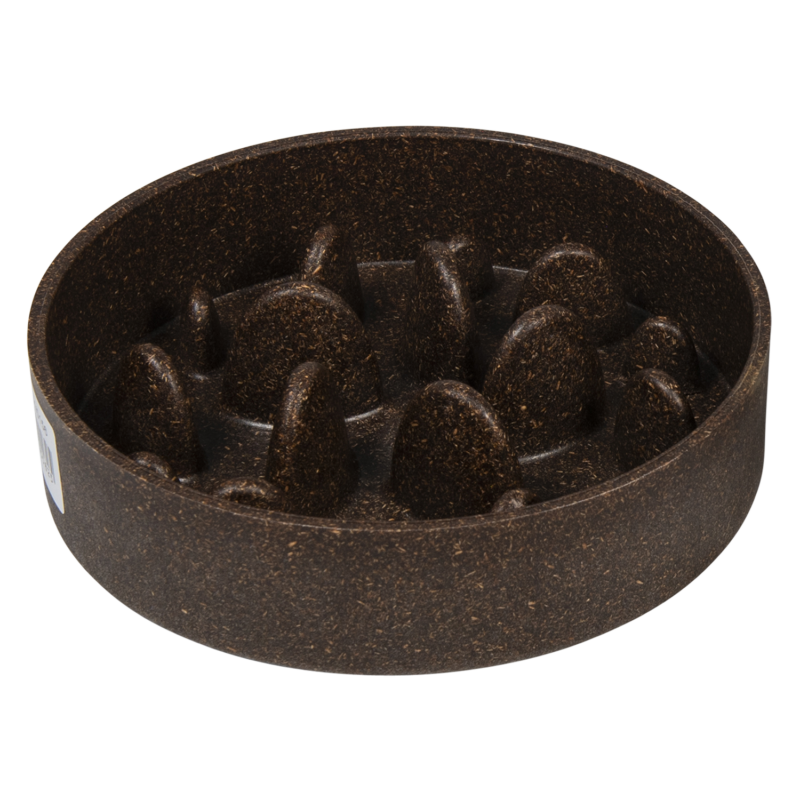 JV BON APPETIT Bamboe Kom Slow Feed Hard Bruin-750ml Ø17cm