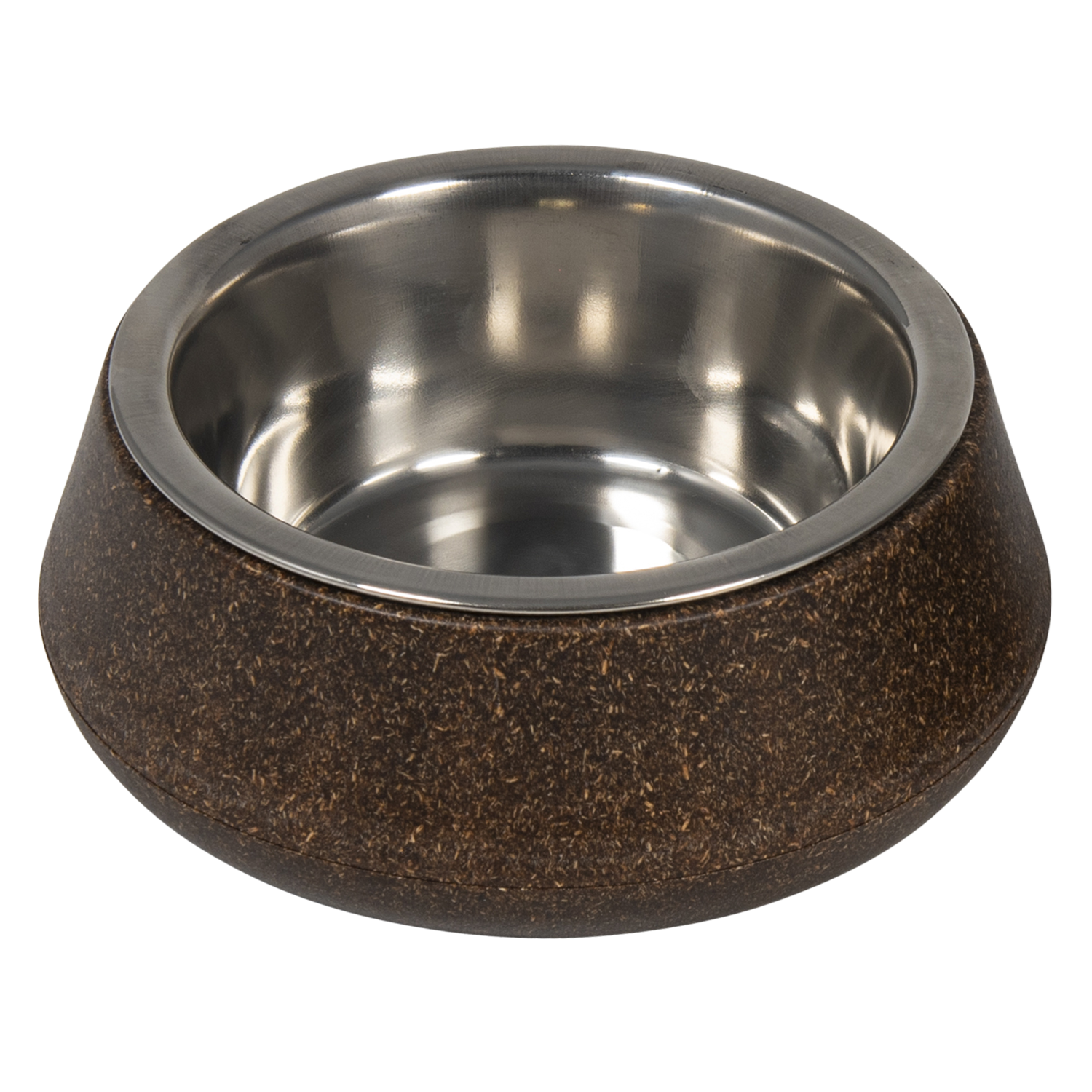 JV BON APPETIT Bamboe Kom met Inox Bruin-450ml Ø14cm