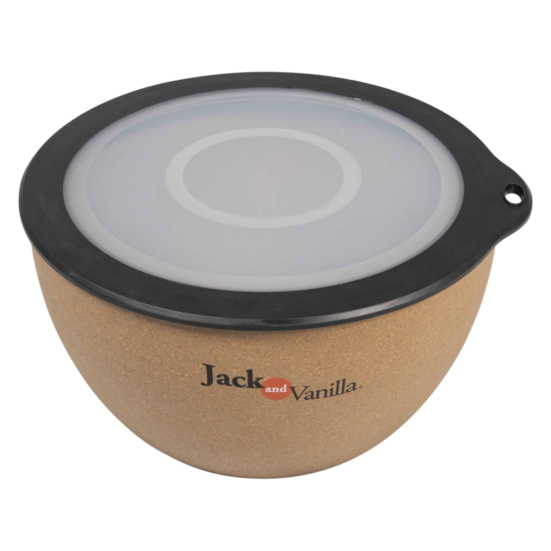 JV BON APPETIT Bamboe Kom met Deksel Beige-1650ml Ø17cm