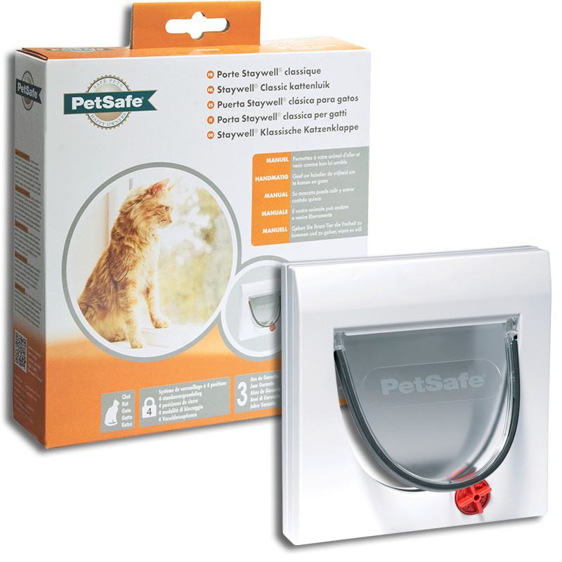 PS Staywell Kattenluik 4 sluitpos. wit no tunnel-22,3x22,3cm