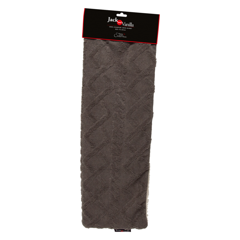 JV FUZZ Deken Taupe-XS/S 75x50cm