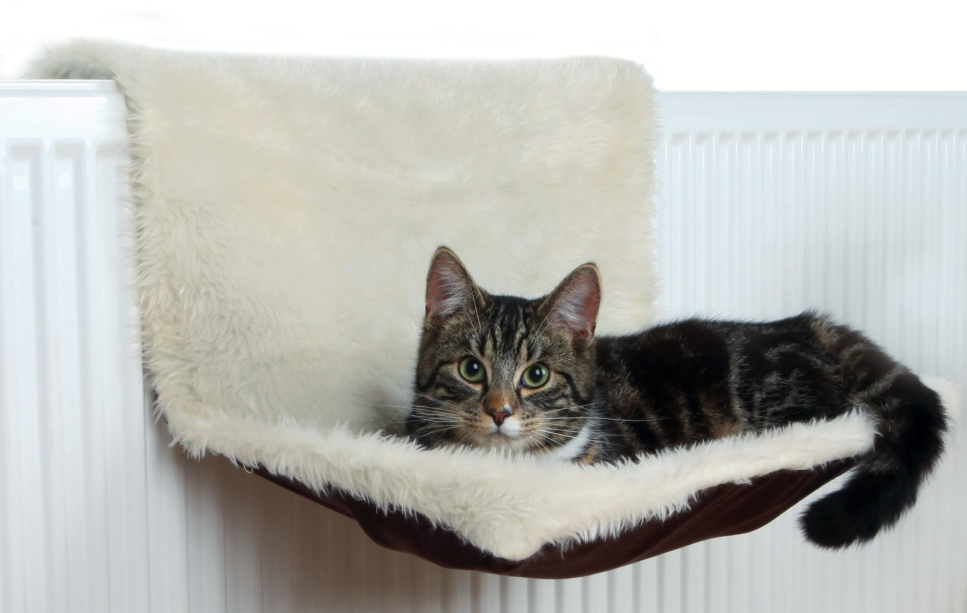 Trixie radiatorhangmat pluche / velours creme / bruin 45X26X31 CM