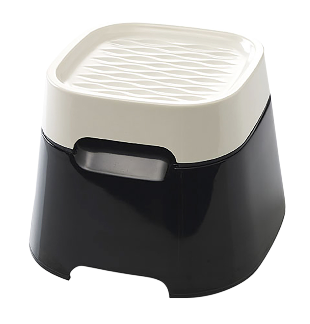Savic ergo cube voerbak creme / zwart 22X22X16 CM