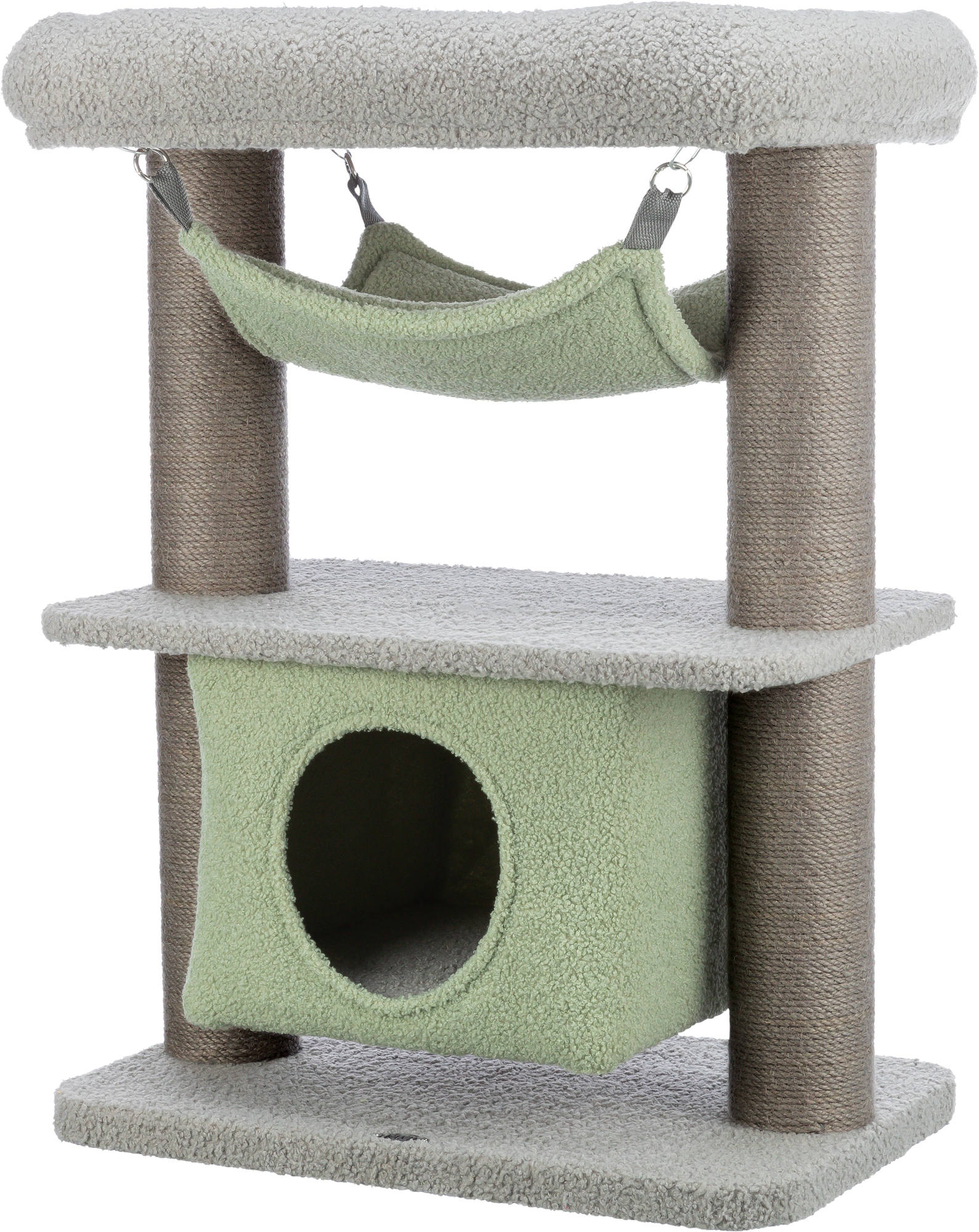 Trixie kitten krabpaal lunito grijs / mintgroen 71 CM
