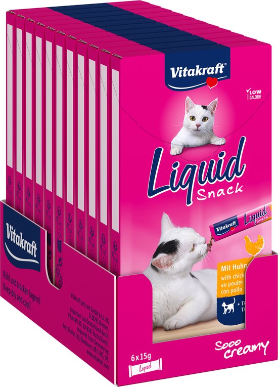 Vitakraft cat liquid snack kip & taurine 11X6 ST