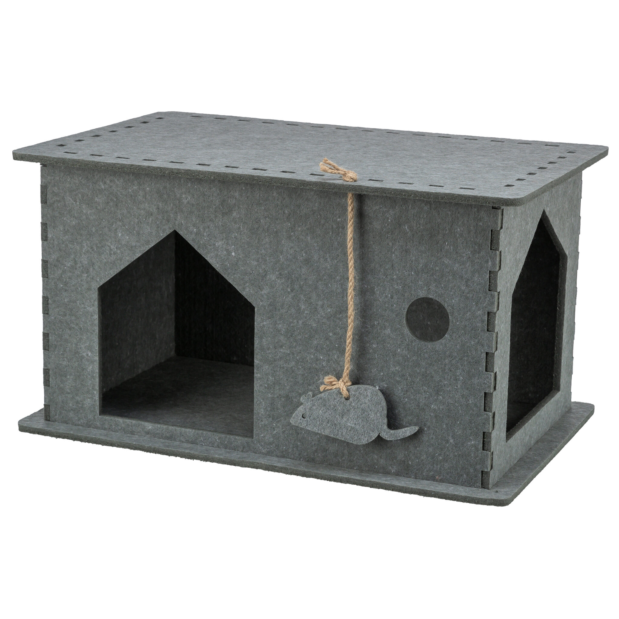 Trixie kattenmand huis lene vilt grijs 54X30X35 CM
