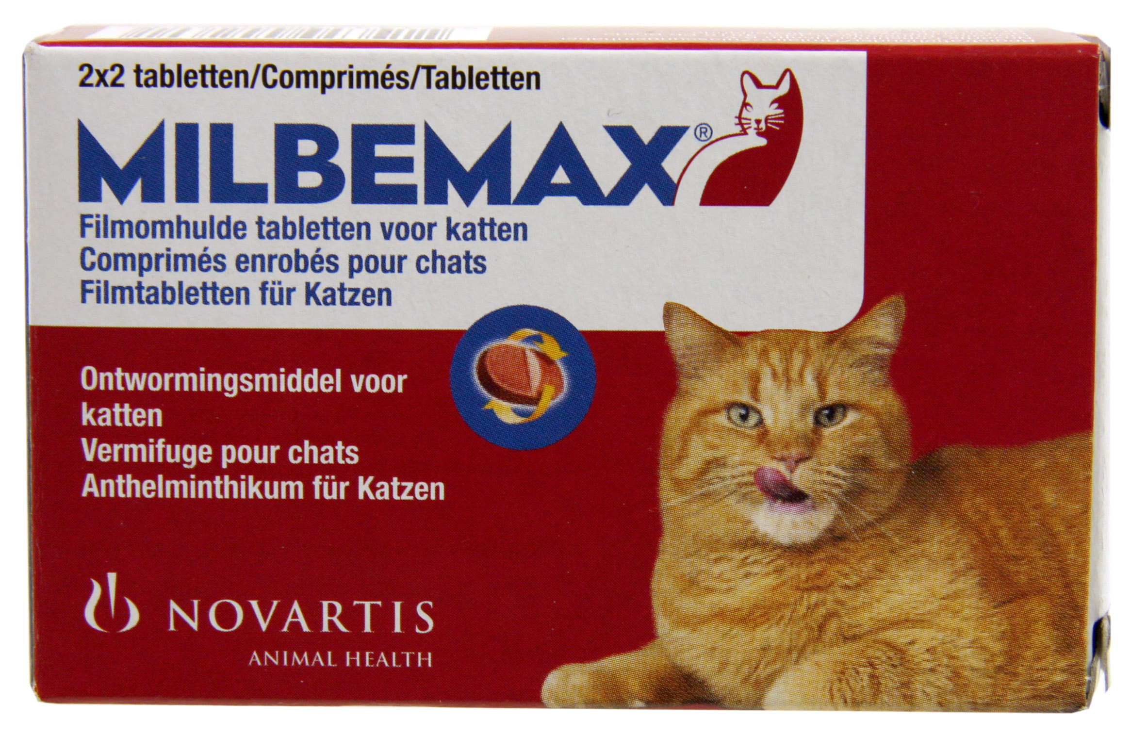 Milbemax tablet ontworming kat 2-8 KG 4 TBL